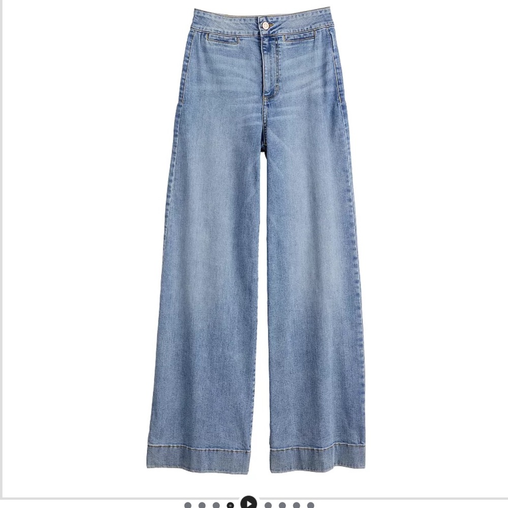 Lauren Conrad for Kohls super high waisted wide leg jeans size 10